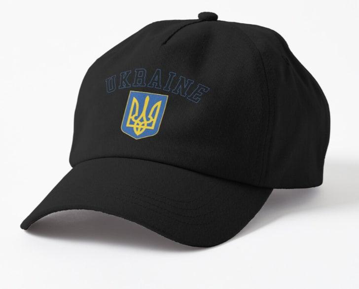 Кепка унисекс Malfini с патриотическим принтом Герб Украины 2 Черный (УКР25К-1613448846)