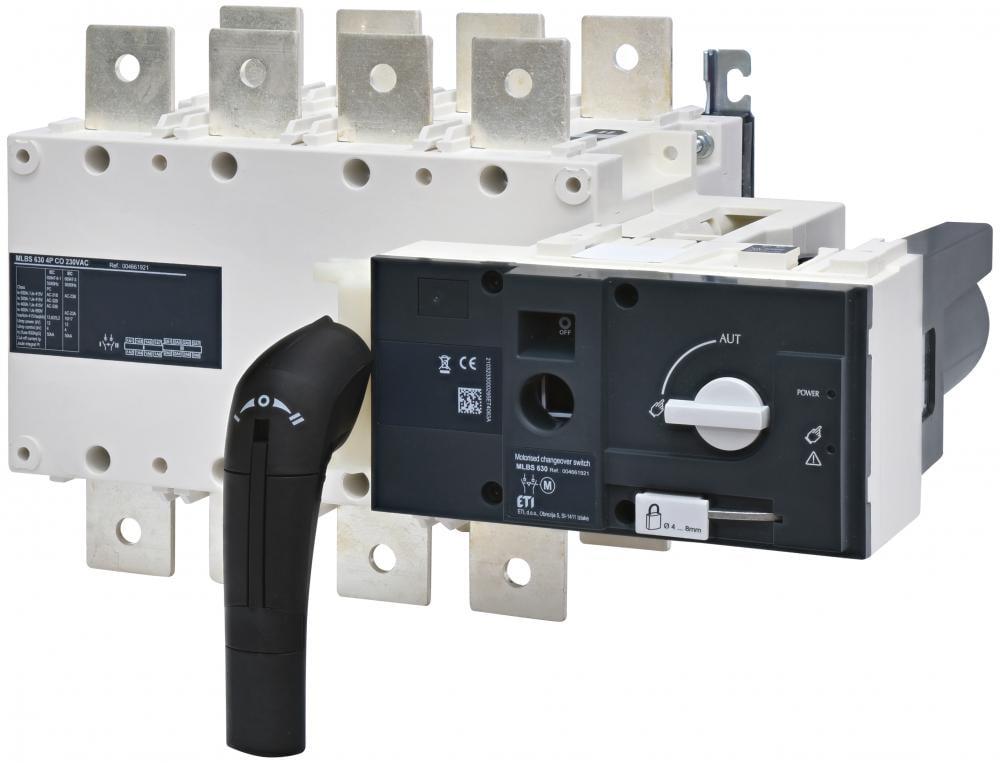 Переключатель ETI MLBS CO нагрузки I-0-II 4P 630A 230 V моторизованный (4661921)