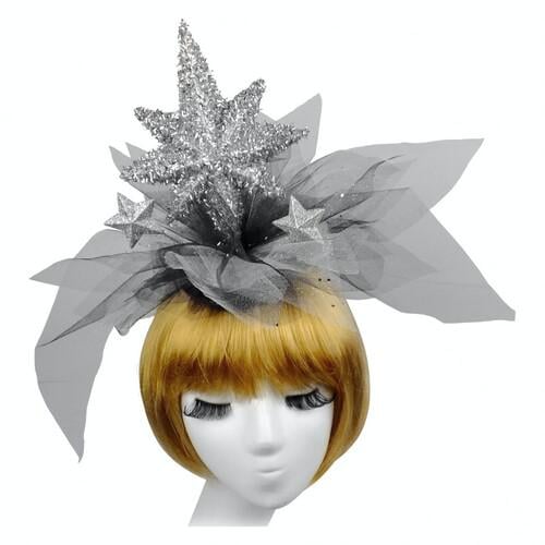 Шляпка Super Star с фатой SETA Decor 18-1051BLK-SL