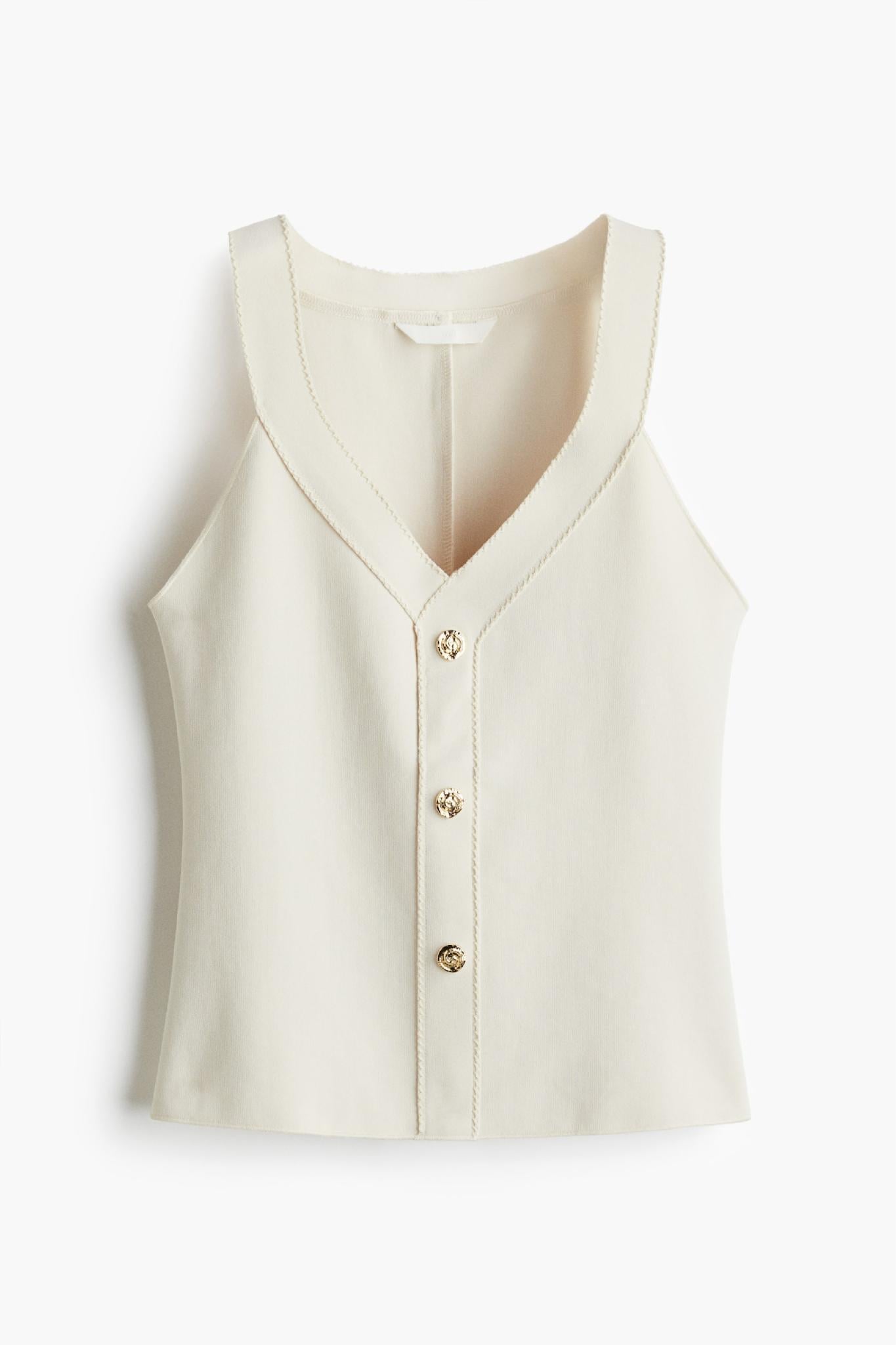 Топ H&M 1290447 XL Молочный