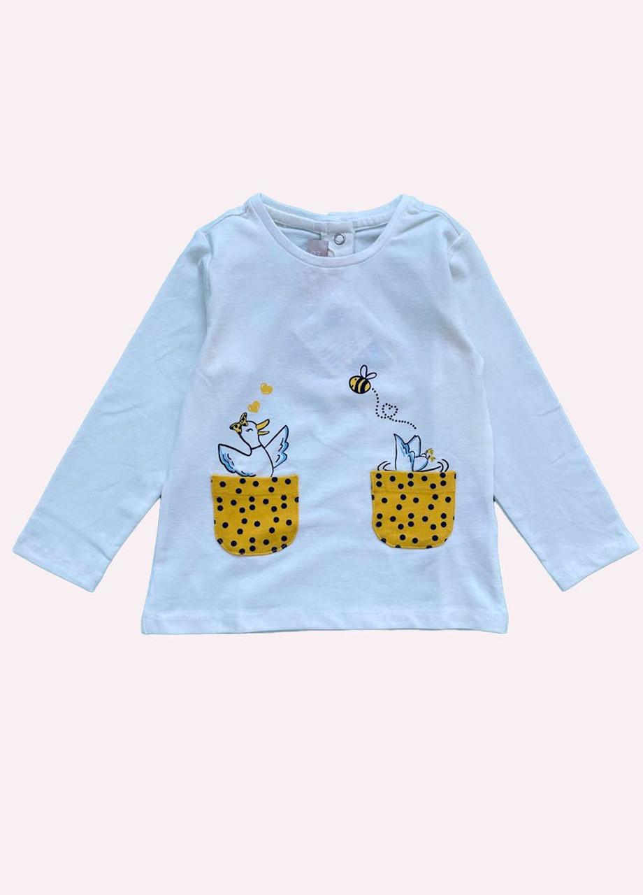 Лонгслив детский Chicco с объемными карманами 12-18 мес. 80 см Белый (2081861264)