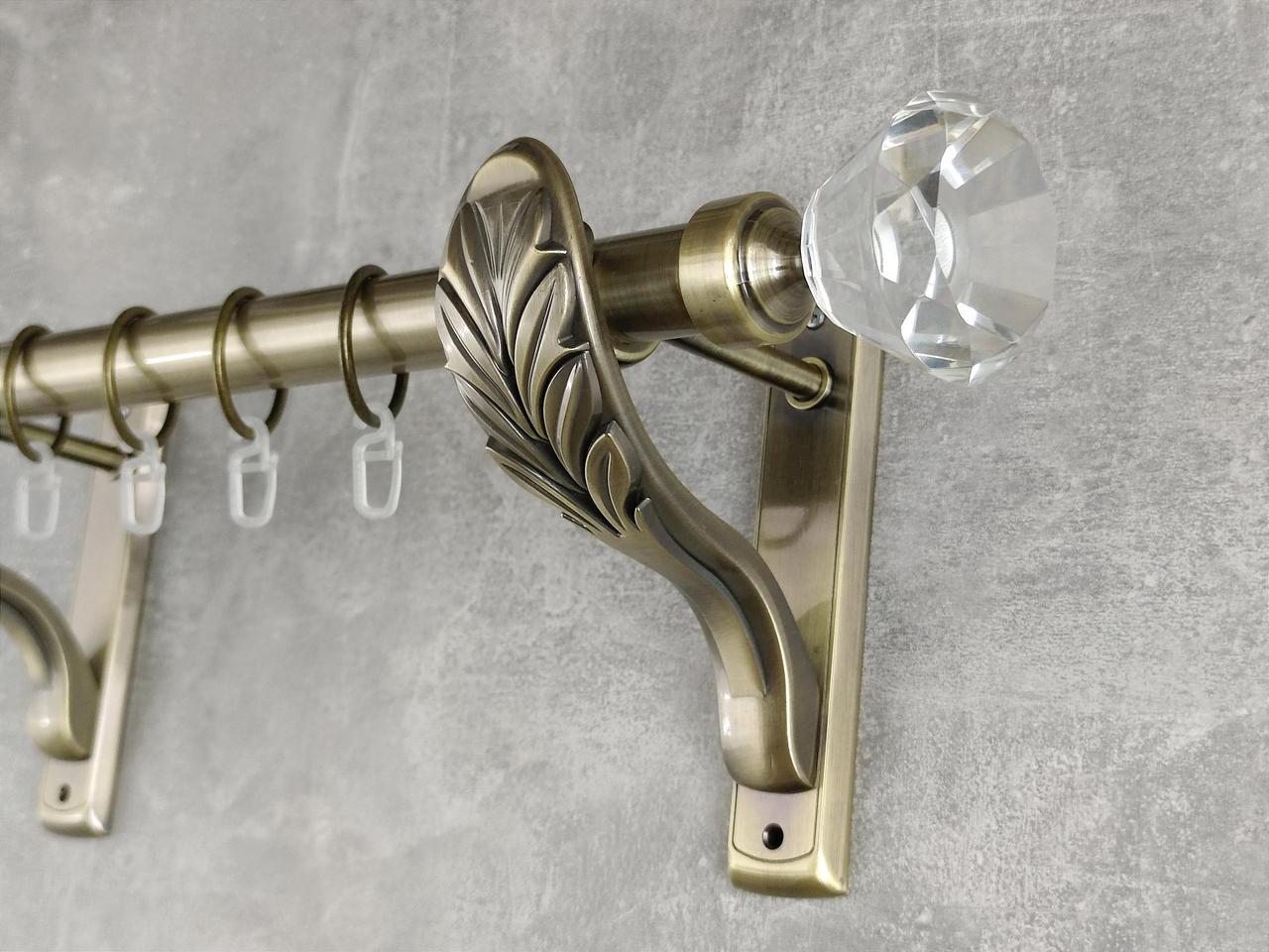 Карниз MStyle металлический для штор однорядный Спектралия 25 мм гладкий 300 см Антик (5012257)