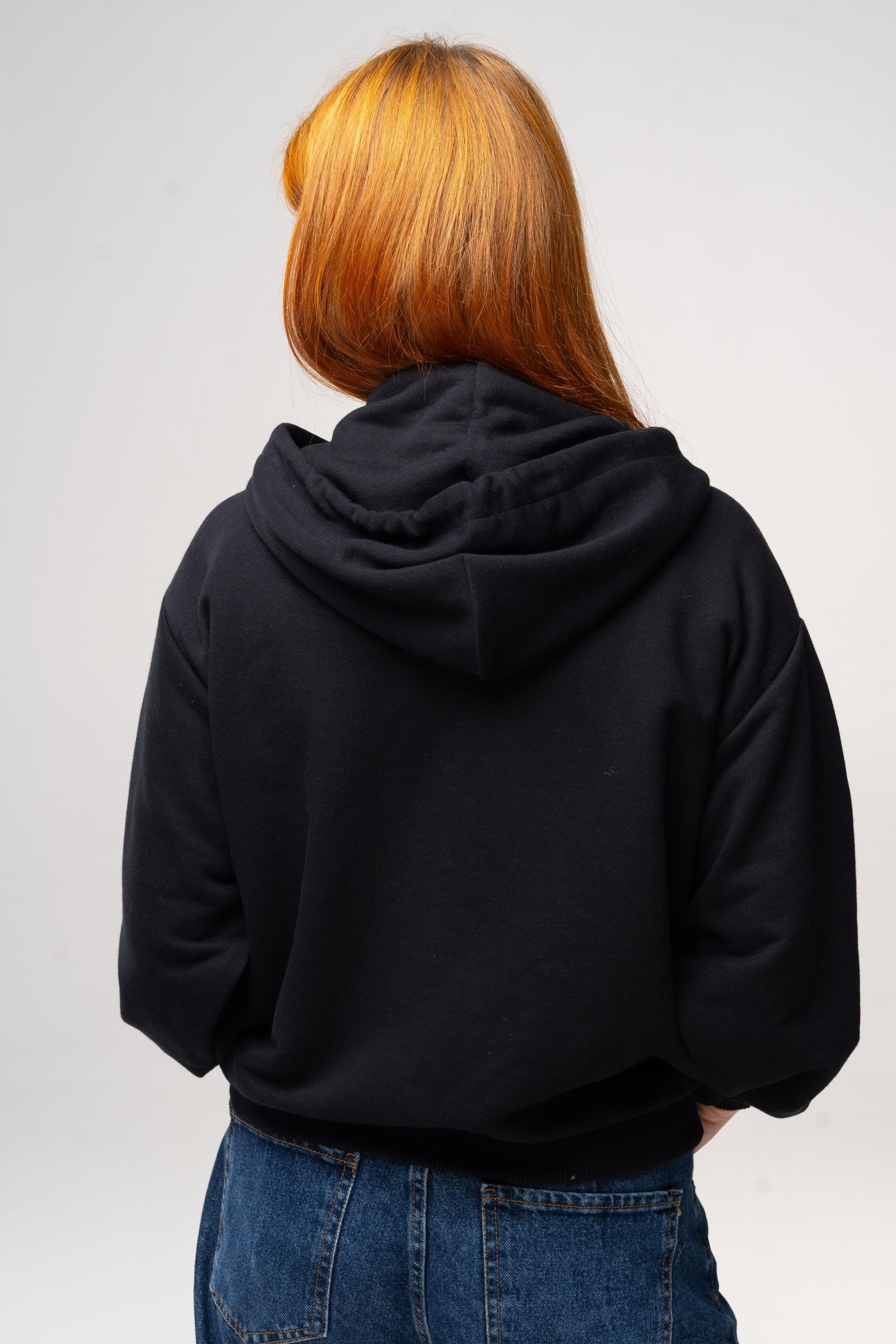 Худі на блискавці жіноче ROZA 211201 L Чорний (4824005686955) - фото 2 Худі на блискавці жіноче ROZA 211201 L Чорний (4824005686955) - фото 2