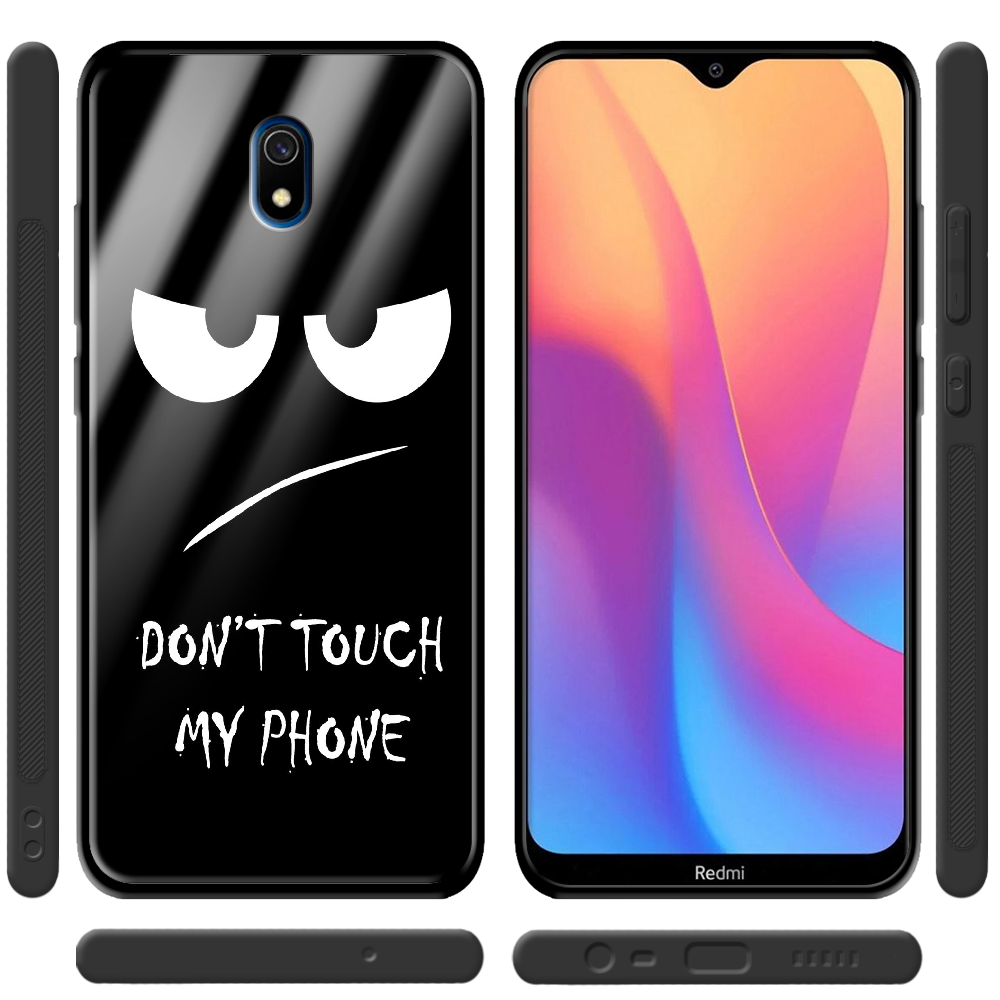 Чохол Boxface Xiaomi Redmi 8A Don't Touch my Phone Чорний силікон зі склом (38341-up535-39409) - фото 2