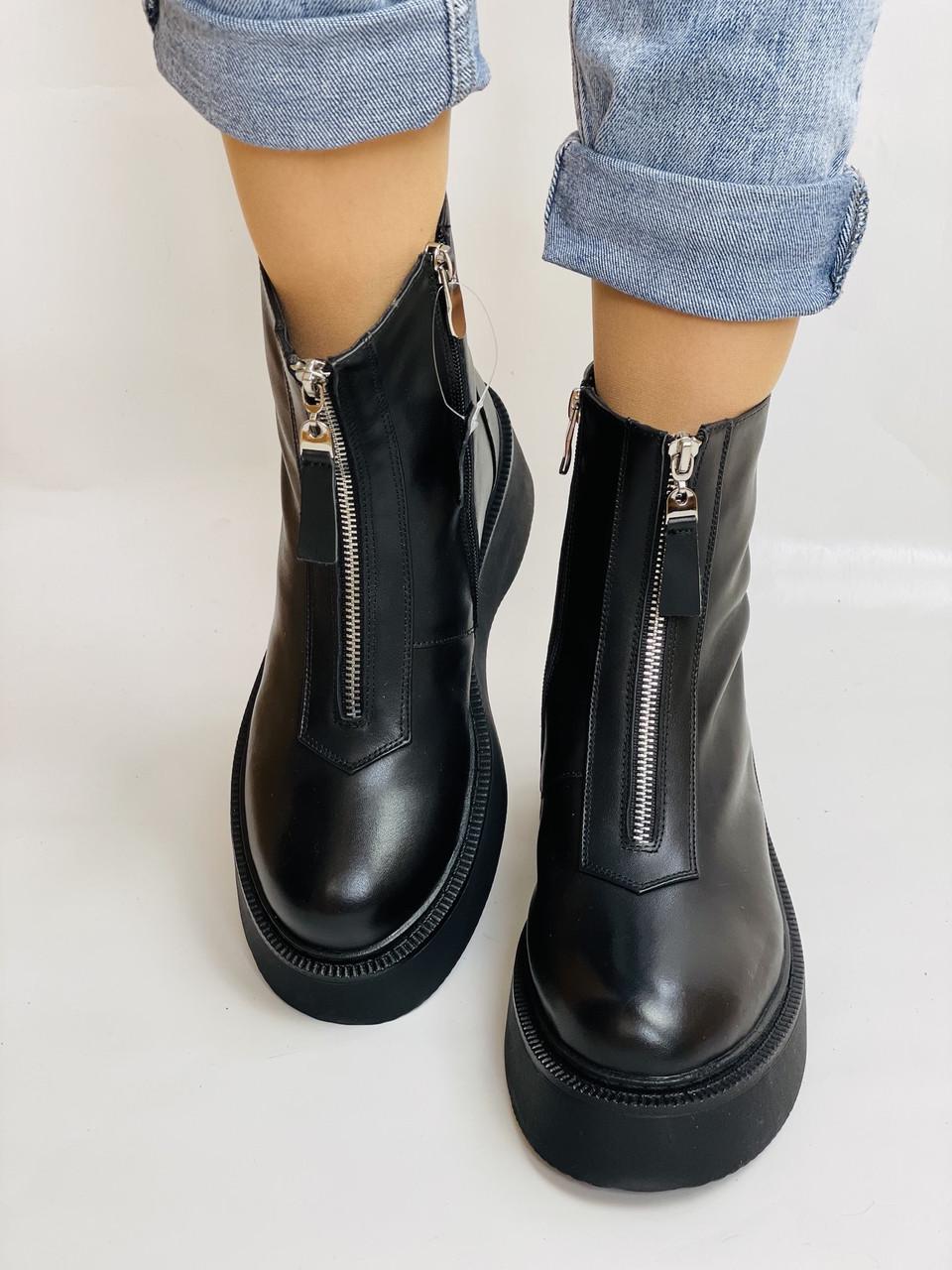 Ботинки женские зимние Farinni р. 37 24,0 см Черный (2666)