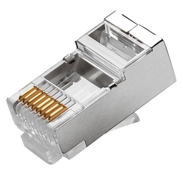 Конектор екранований RITAR RJ-45 8P8C FTP Cat-5 100 шт. Конектор екранований RITAR RJ-45 8P8C FTP Cat-5 100 шт.