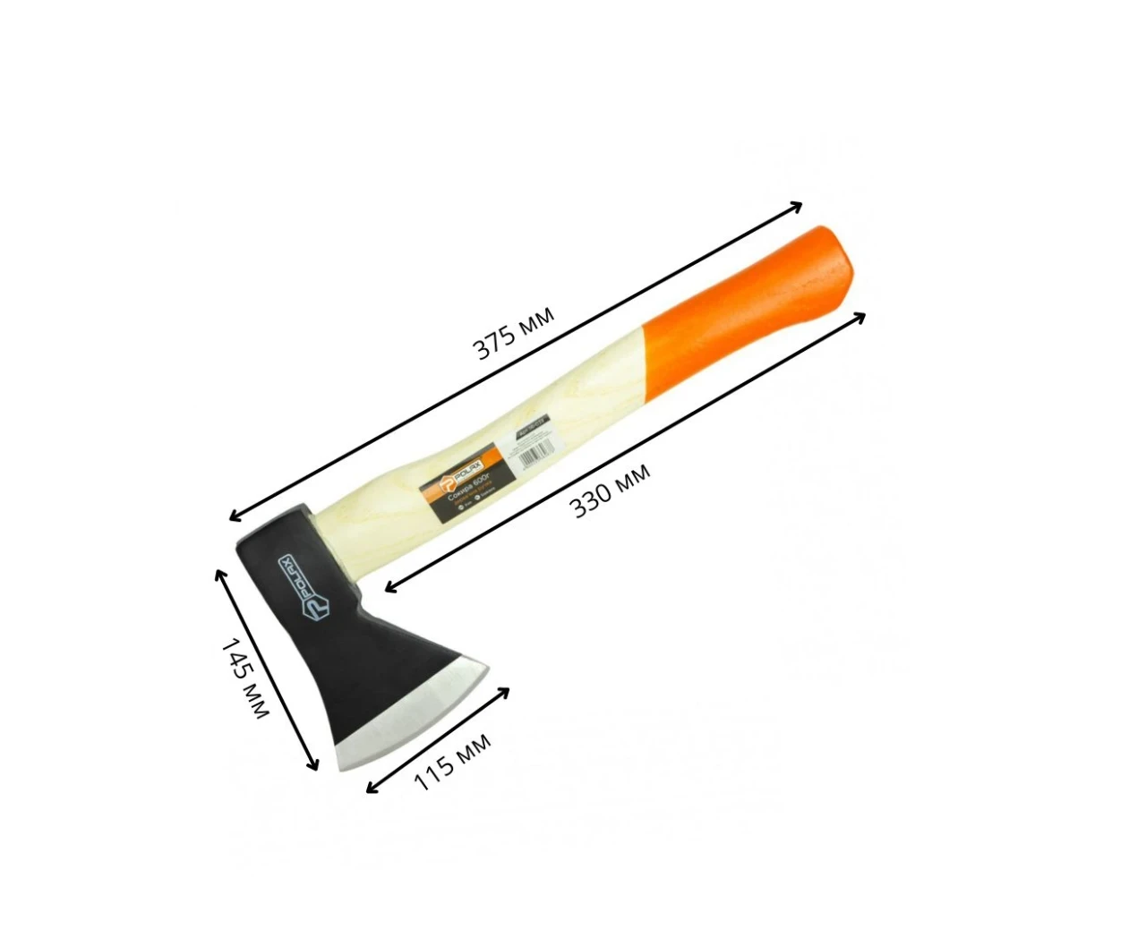 Сокира з дерев'яною ручкою 0,6 кг (2403678308) - фото 2 Сокира з дерев'яною ручкою 0,6 кг (2403678308) - фото 2