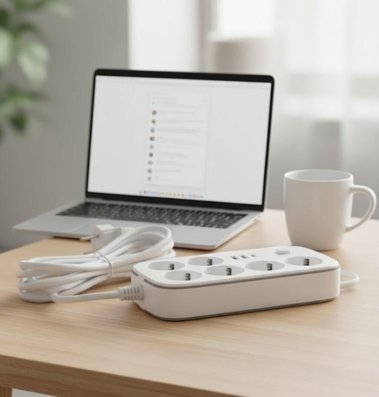 Переноска Power Socket 5 м 6 розеток 3 USB порта 2500W (2104618794) - фото 12