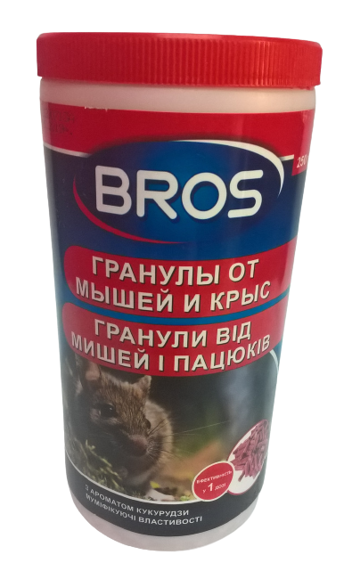 Средство родентицидное Bros гранулы от мышей/крыс 250 г - фото 4