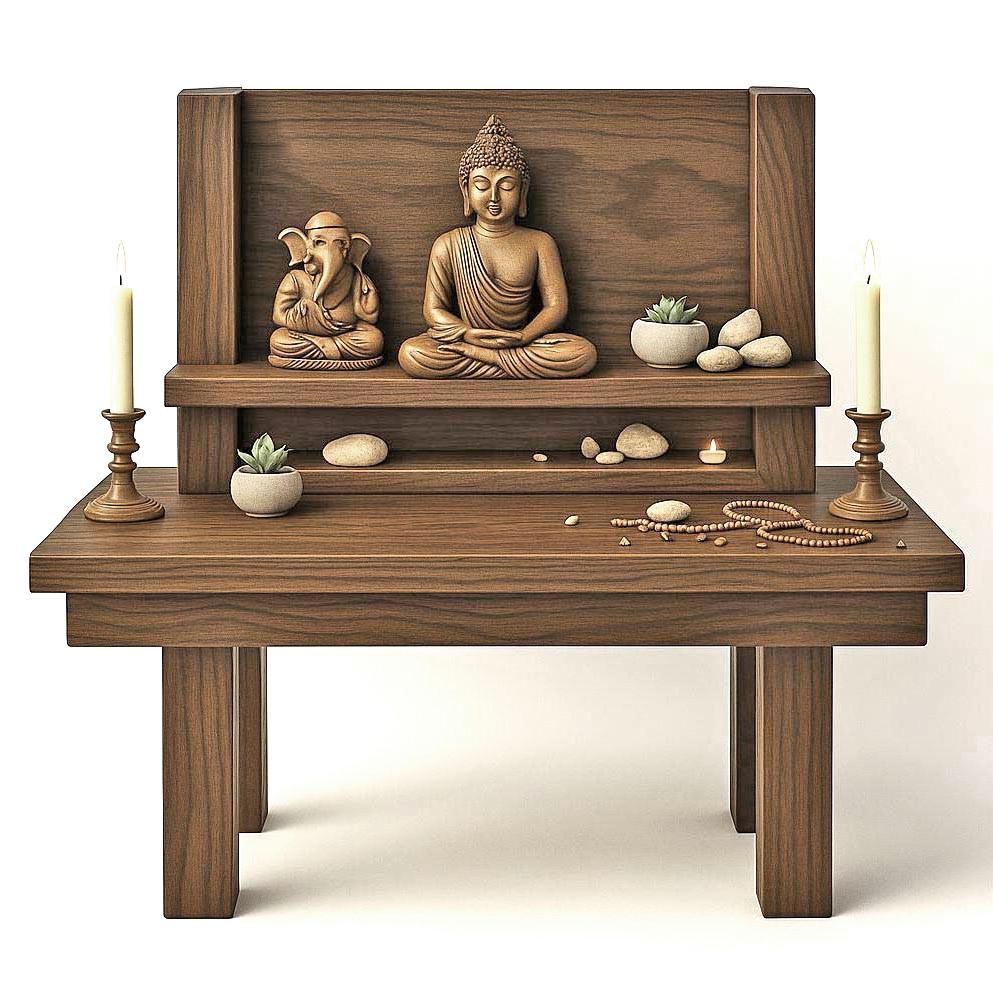 Алтарь для медитации из дерева Анандира Корица (ЛАТ-001233)