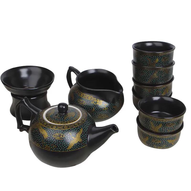 Набор для церемонии чайной Lesko №04 Гайвань пиалы с чайником на 6 персон (2626620011)