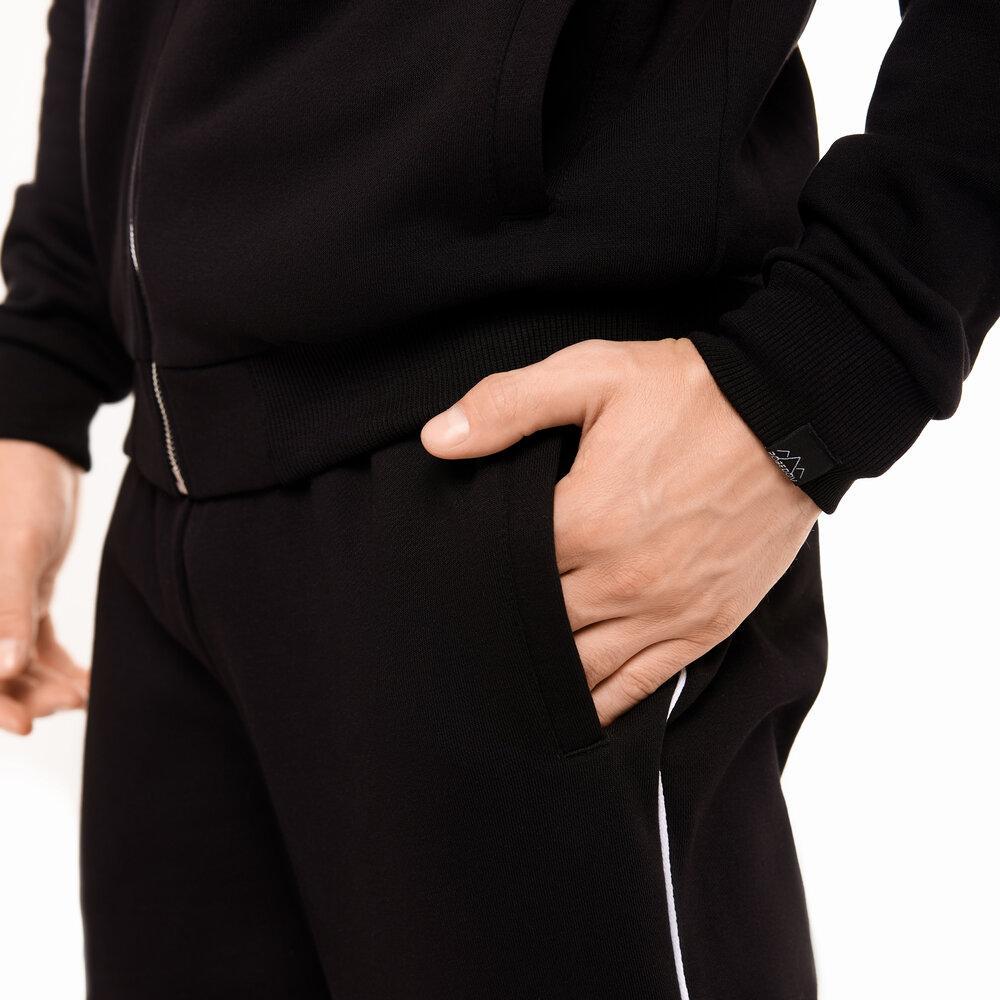 Спортивний костюм чоловічий Brume щільний на блискавці 3XL Чорний (26486/5) - фото 7 Спортивний костюм чоловічий Brume щільний на блискавці 3XL Чорний (26486/5) - фото 7