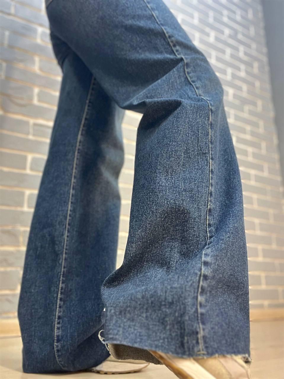 Джинсы женские Twin 1341 палаццо ровные от бедра стрейч отрезной низ р. 38 Синий (2665) - фото 6 Джинсы женские Twin 1341 палаццо ровные от бедра стрейч отрезной низ р. 38 Синий (2665) - фото 6