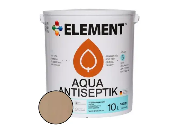 Антисептик для дерева Element Aqua Antiseptik 10 л Бесцветный (27709843) - фото 1 Антисептик для дерева Element Aqua Antiseptik 10 л Бесцветный (27709843) - фото 1