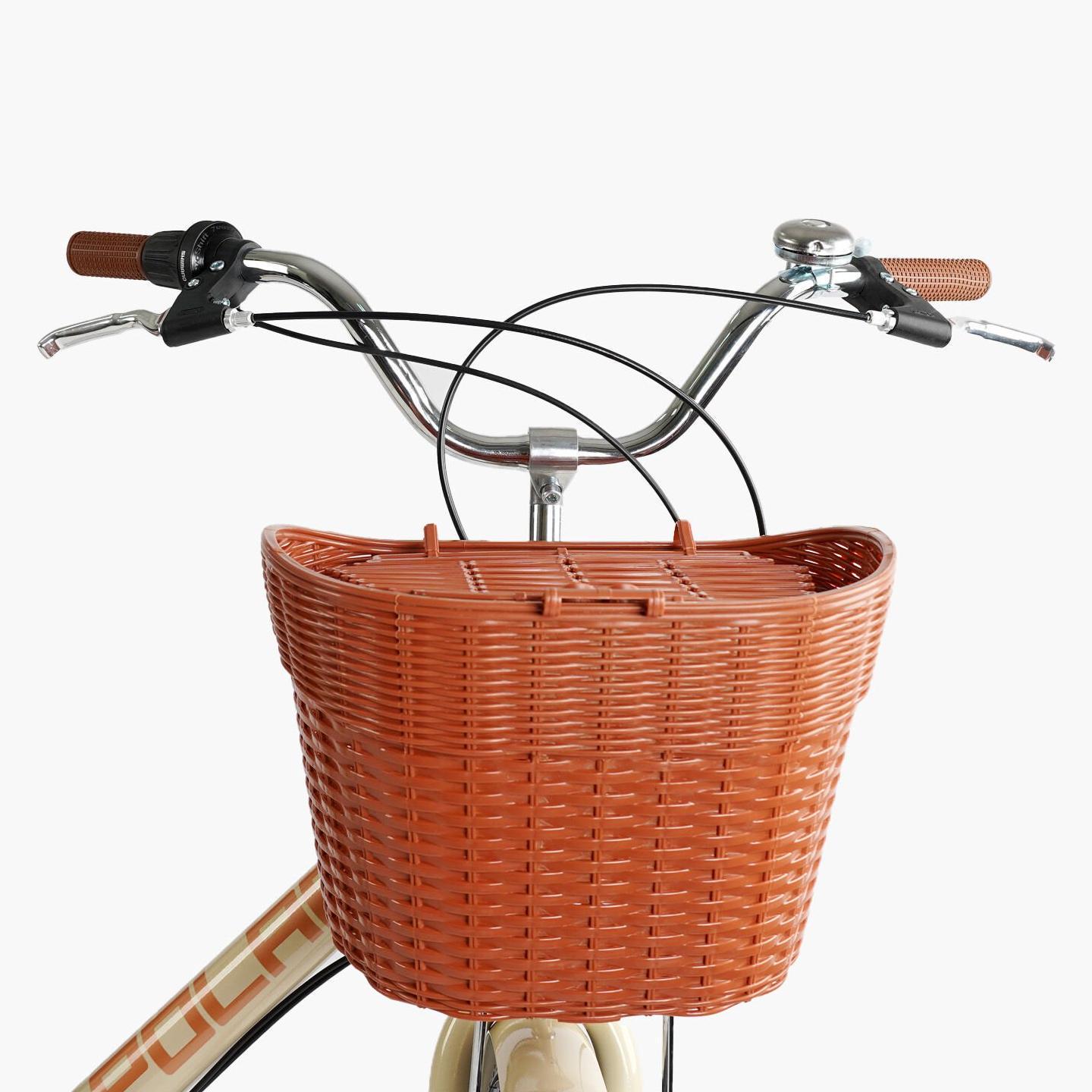 Велосипед міський Corso Polaris з кошиком та багажником рама 16,5"/26" Бежевий - фото 4