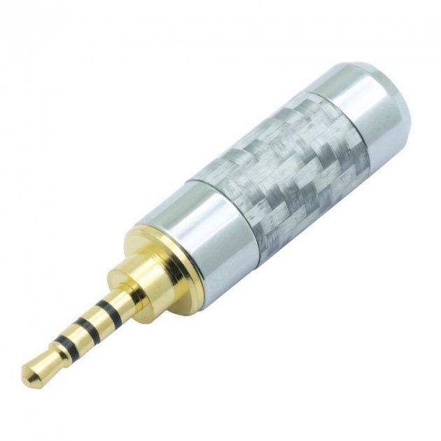 Штекер під паяння SUNROZ FreeEnd-3,5 мм TRRS 4 pin Silver (A48507) Штекер під паяння SUNROZ FreeEnd-3,5 мм TRRS 4 pin Silver (A48507)