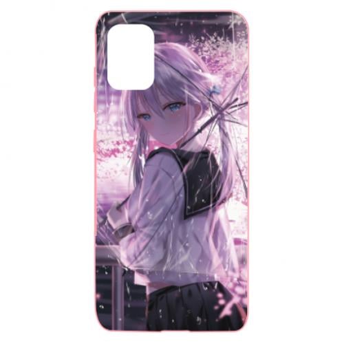 Чехол для Samsung A31 Anime girl and sakura