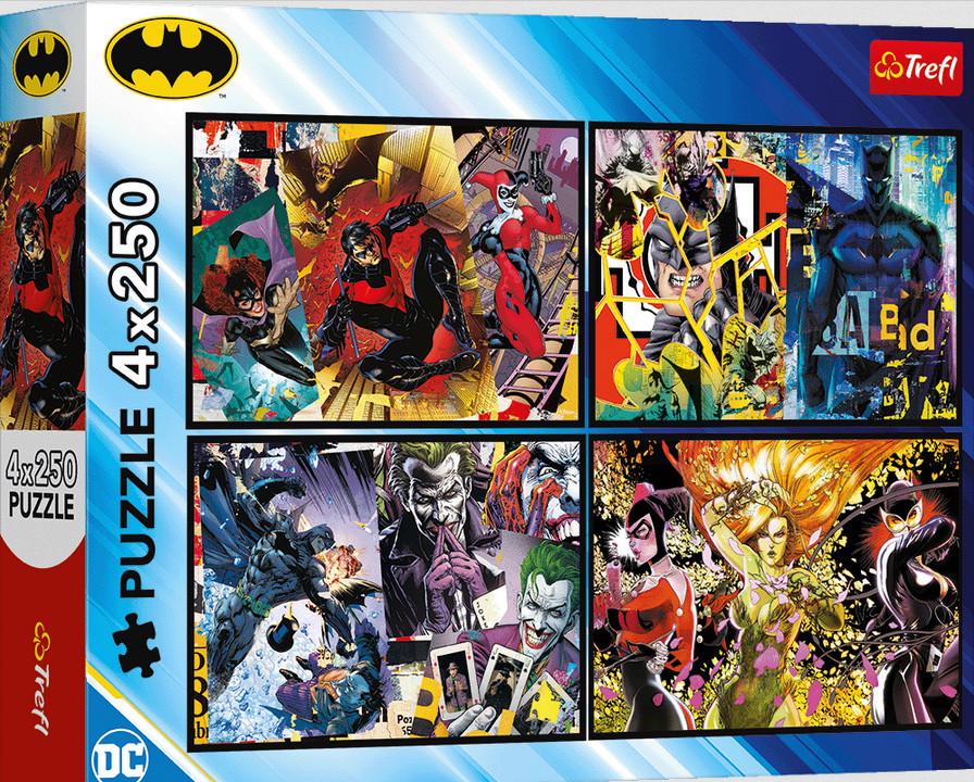 Пазл Trefl Бэтмен в действии 4х250 эл.