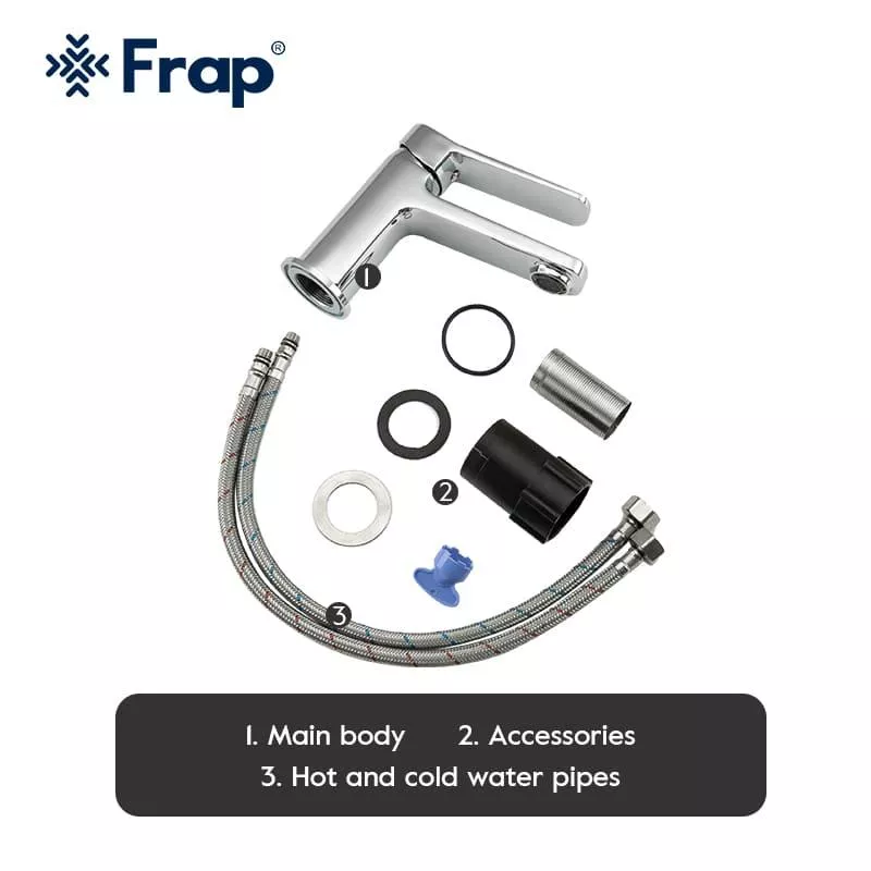 Смеситель для умывальника Frap F1061 Хром (1042379) - фото 6 Смеситель для умывальника Frap F1061 Хром (1042379) - фото 6