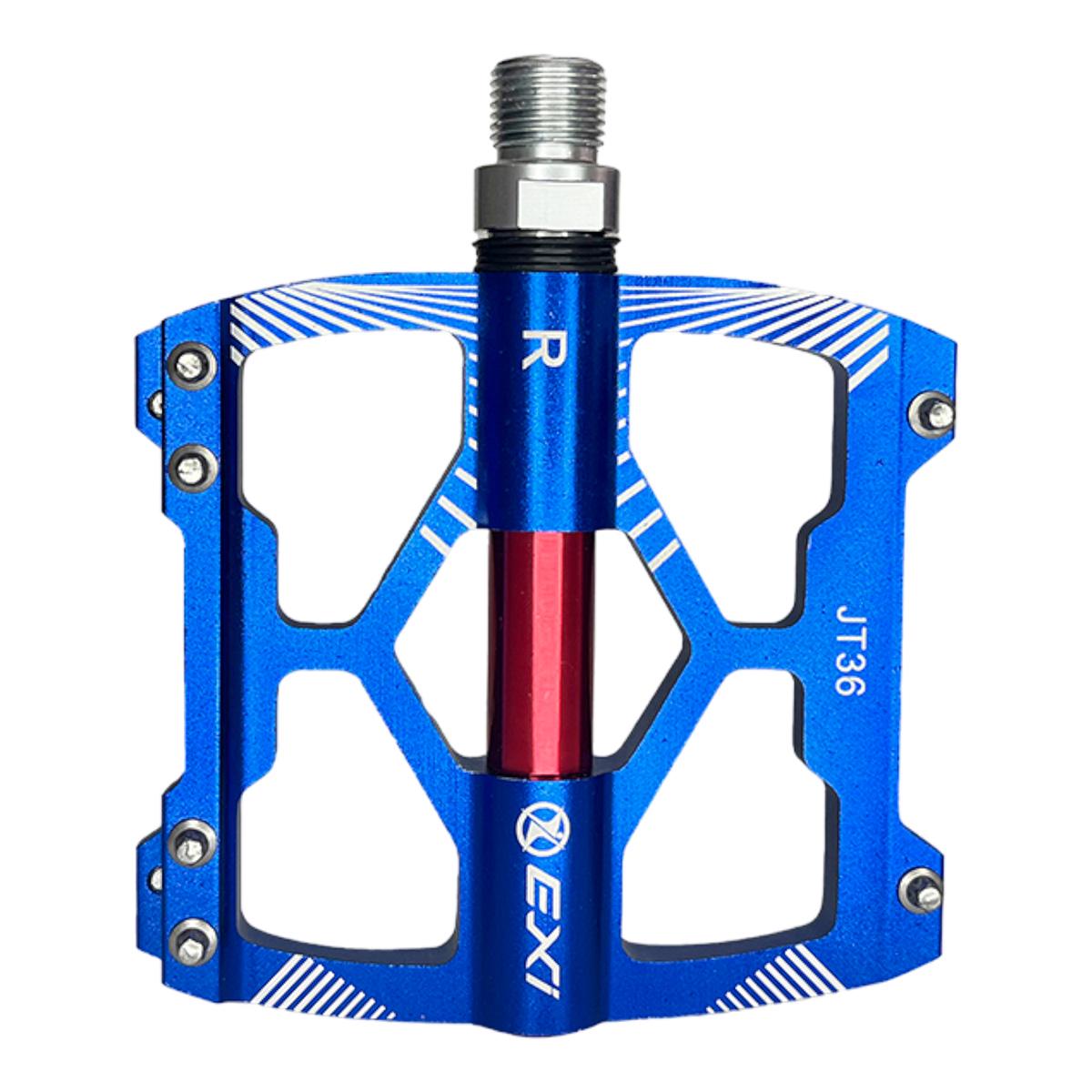 Педали велосипедные Exi JT36 алюминиевые на промышленных подшипниках Синий (EXI-JT36-4197) - фото 4