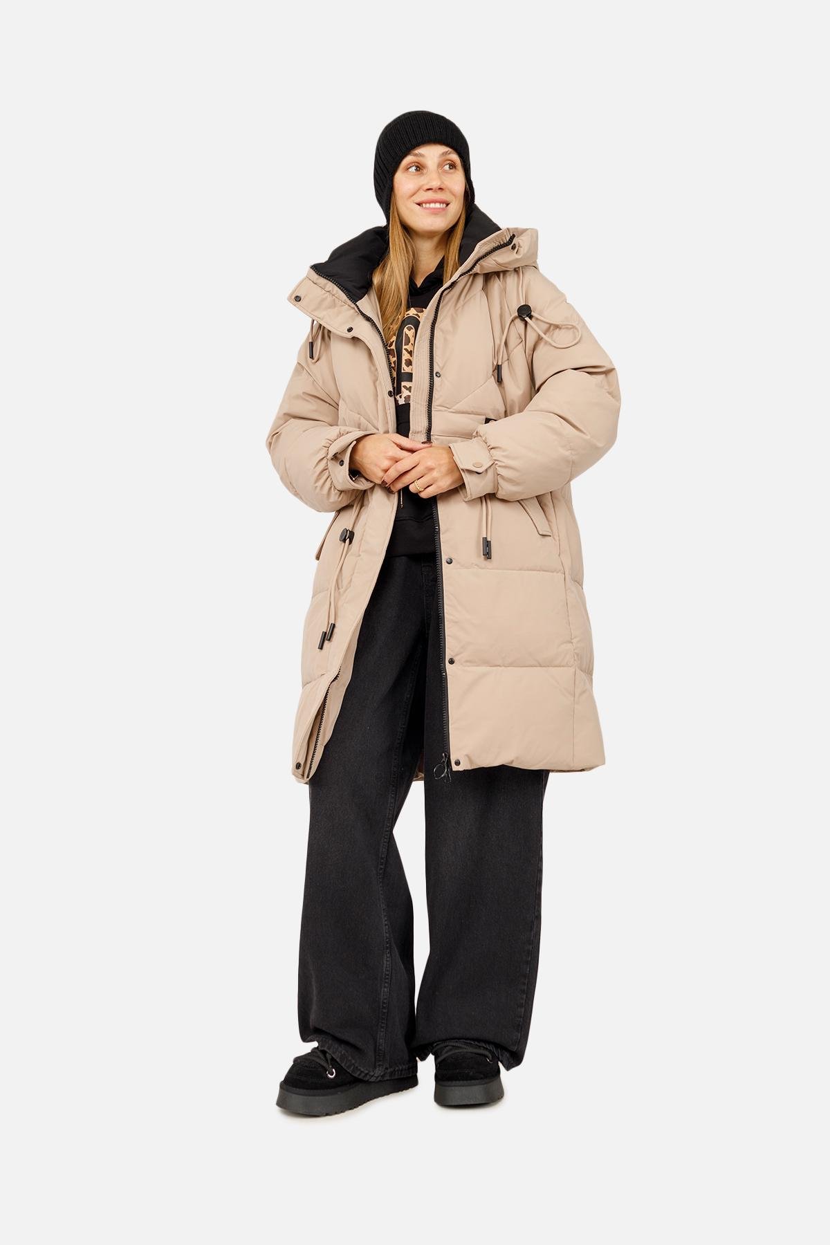 Куртка женская ЦБ-00256272 р. 44 Бежевый (28422182)