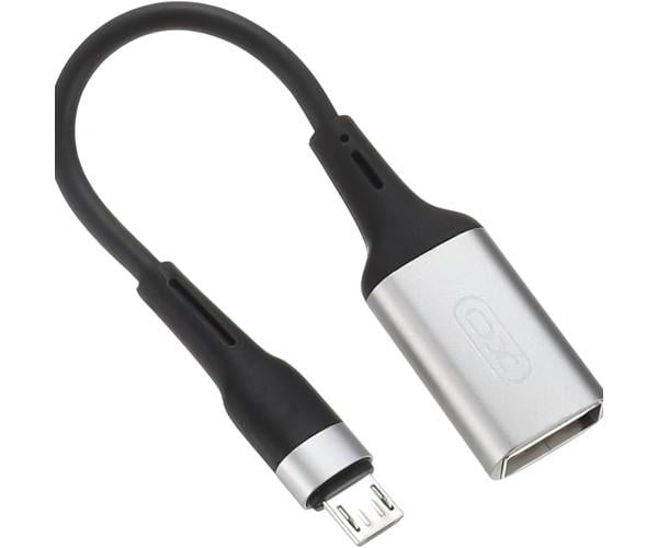 Перехідник OTG Xo NB201 USB-MicroUSB Black (34795) - фото 2