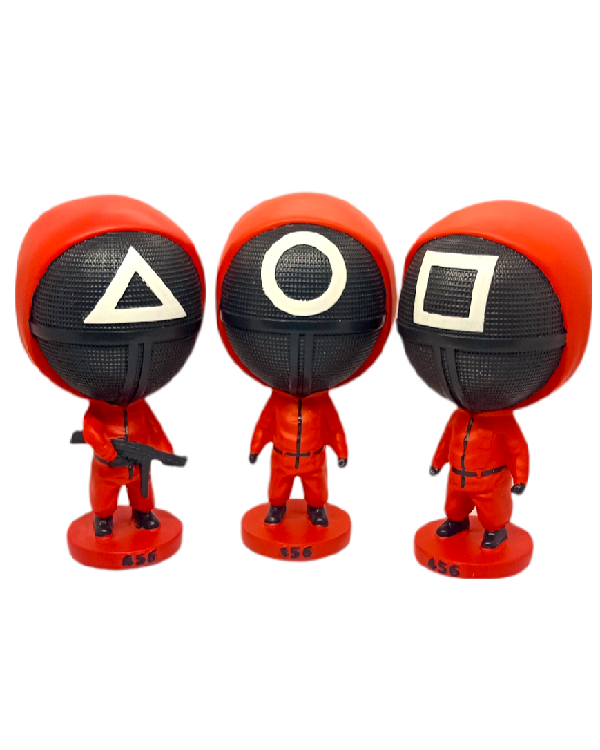 Набор фигурок Squid game на подставке треугольник/круг/квадрат 17 см (7264594)