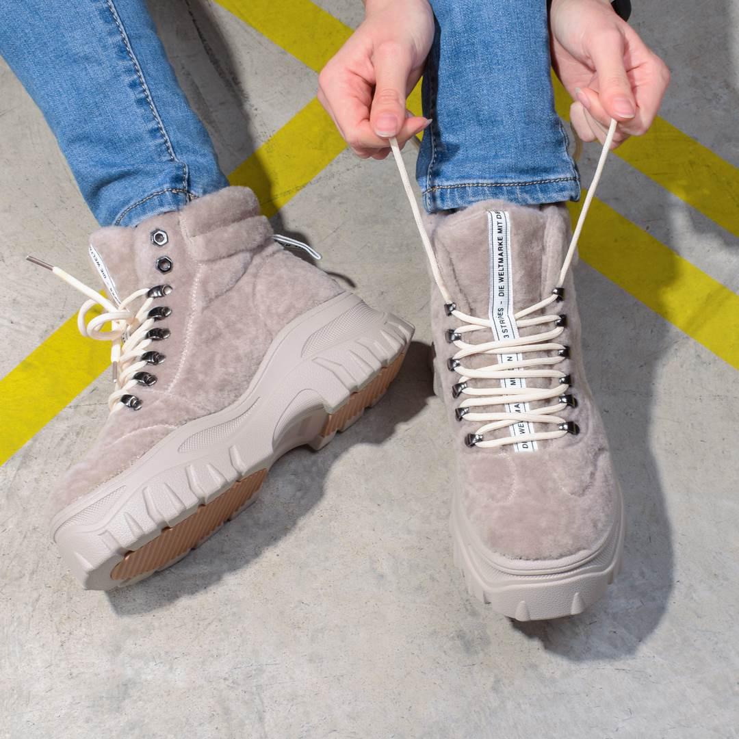 Ботинки женские зимние на массивной подошве 324372 р. 36 22,5 см