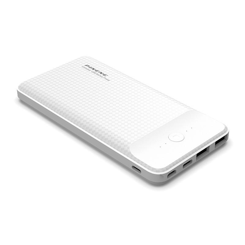 Повербанк Pineng PN-936 3 Input/2 Output 10000 mAh White (93600)