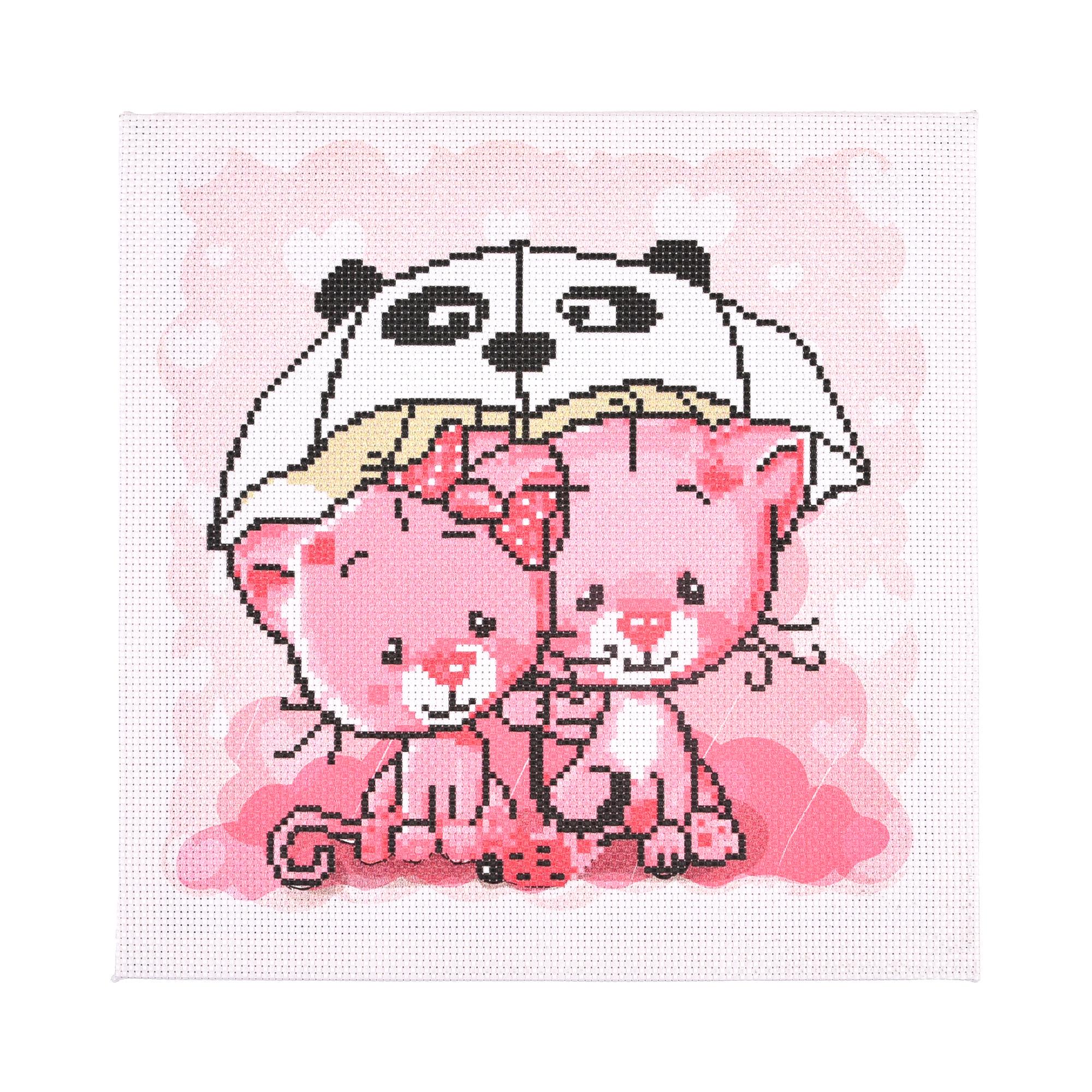 Набір для творчості вишивка хрестиком Strateg AX-309 Котики під парасолькою 30х30 см (MTT-195162) Набір для творчості вишивка хрестиком Strateg AX-309 Котики під парасолькою 30х30 см (MTT-195162)