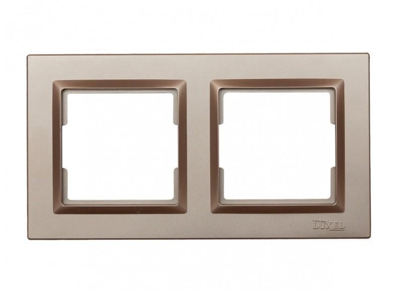 Рамка двомісна горизонтальна Luxel JAZZ 9222 Терракотовий (00000038531)