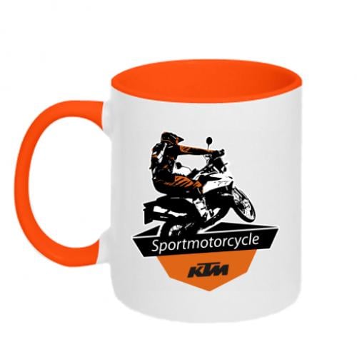 Чашка двухцветная KTM Sportmotorcycle Art 320 мл Оранжевый с белым (7314676-36-139003)
