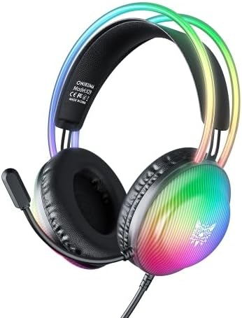Навушники ігрові Onikuma X29 дротові з гарнітурою та RGB-підсвіткою Чорний (2709730813)