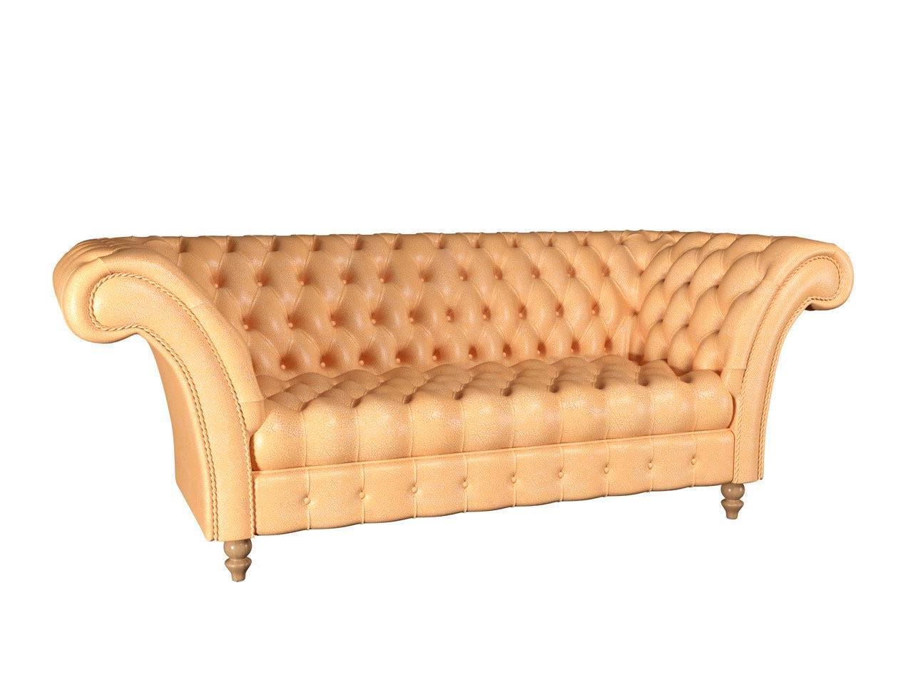 Диван MeBelle CHESTERFIELD з каретною стяжкою 2,2 м Кремовий/Молочно-бежевий (D_010_3)