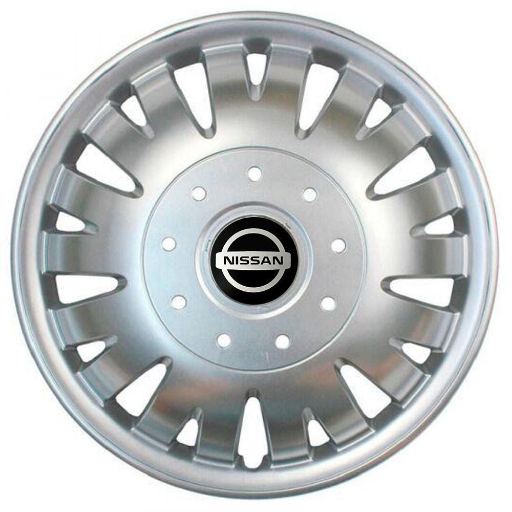 Колпаки SJS R16 с логотипом Nissan 410 4 шт. Серебристый (2654562343)
