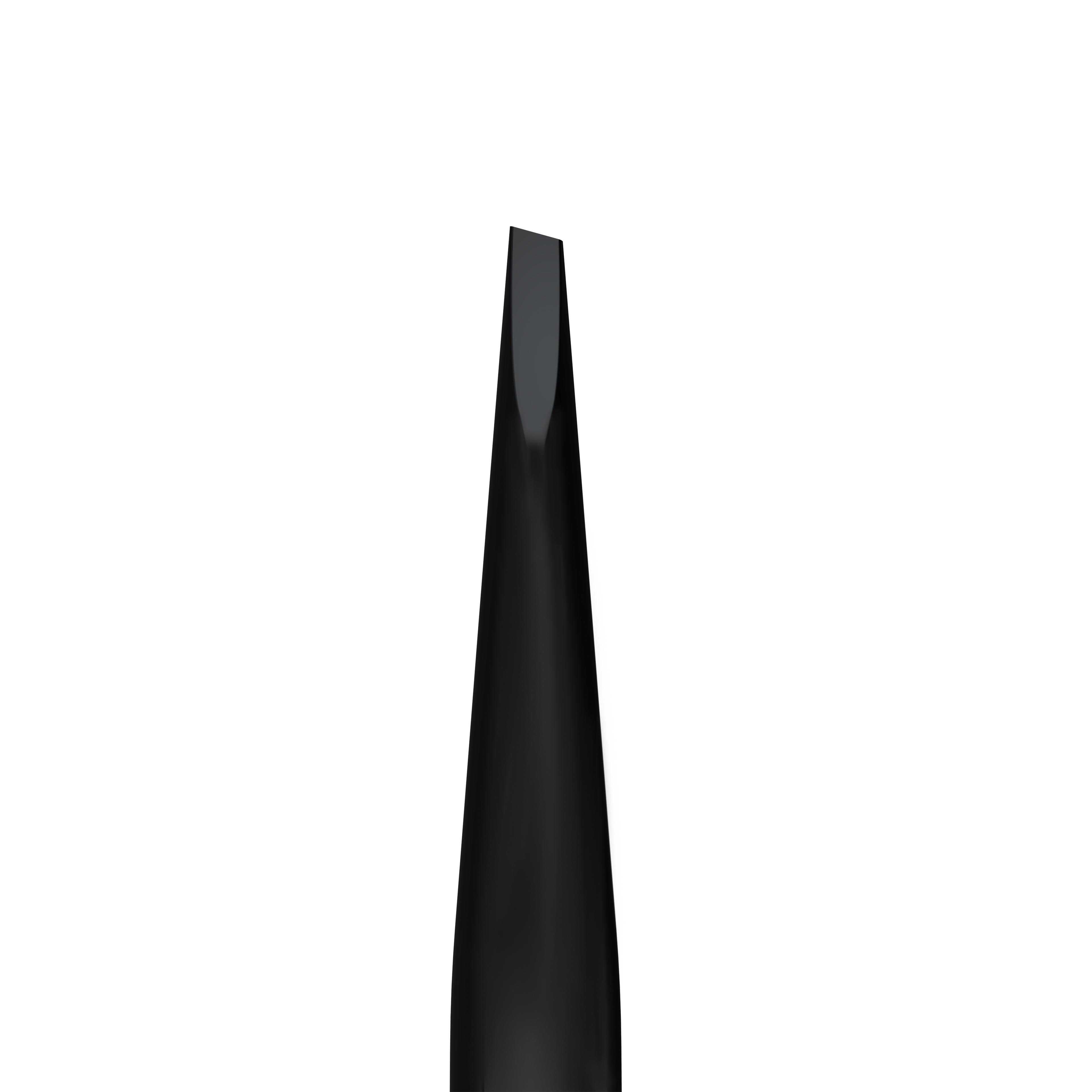 Пінцет для брів STALEKS EXPERT 11 TYPE 4 вузький скошений Чорний (TE-11/4b) - фото 3