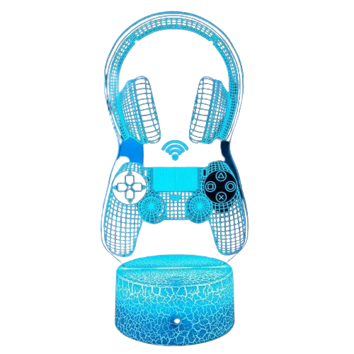 Ночник 3D Headphones and gamepad