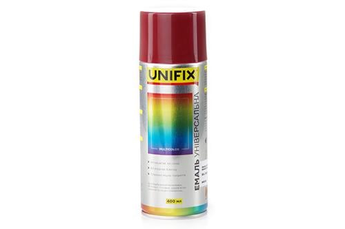 Емаль універсальна акрилова Unifix 400 мл глянсова RAL 3005 Винний червоний (84557)