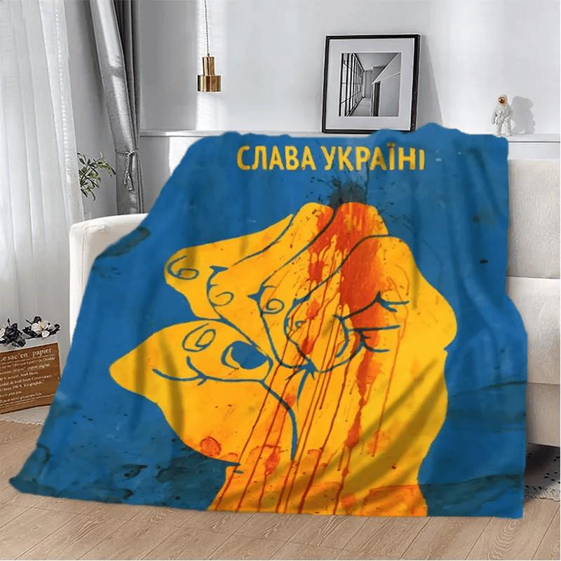 Плед-покрывало Кулак плюш/велюр детское 135х160 см Синий