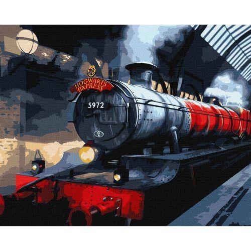 Картина за номерами з фарбами металік Harry Potter Гоґвортський експрес 40х50 см (2987499989)
