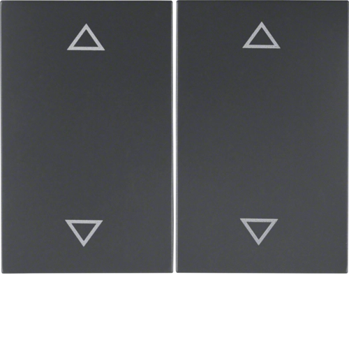 Панель лицевая Berker K.1 для двойного выключателя для жалюзи Антрацитовый (14357206)