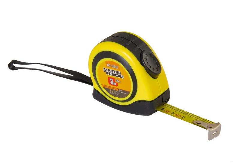 Рулетка з фіксатором MasterTool 3 м 16 мм (65-3016)