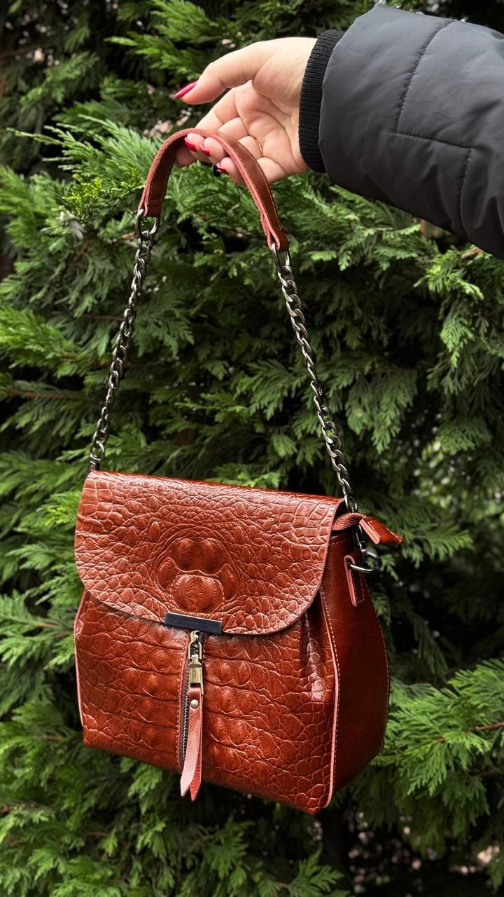 Женская сумочка натуральная кожа Рыжий (72439/1)