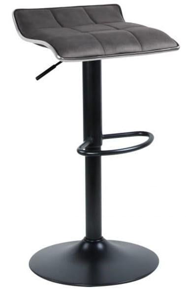 Барный стул Bonro B-004 велюр Черный/Серый (28448113)