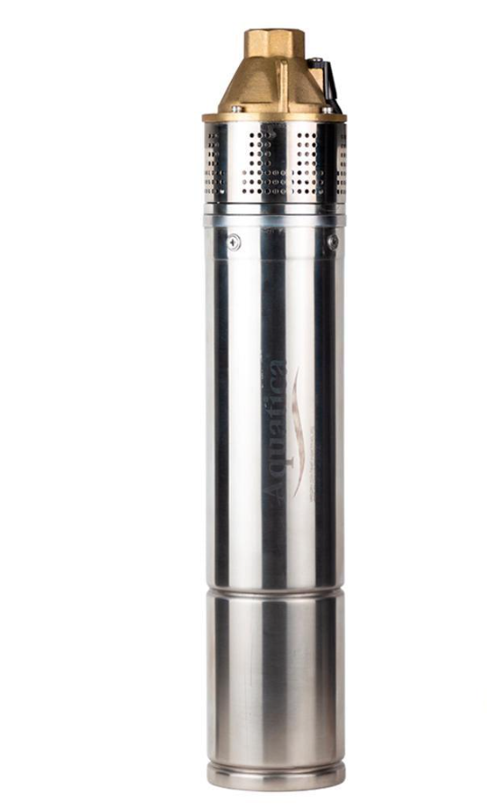 Насос вихровий Aquatica 4SKm100M 0,75 кВт H 58 (34)м Q 45(20) л/хв Ø96 мм 10 м кабелю (778311)