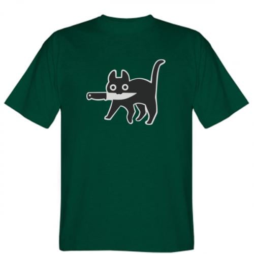 Футболка мужская Stedman Cat with a knife L Темно-зеленый (5819529-16-123328-L)