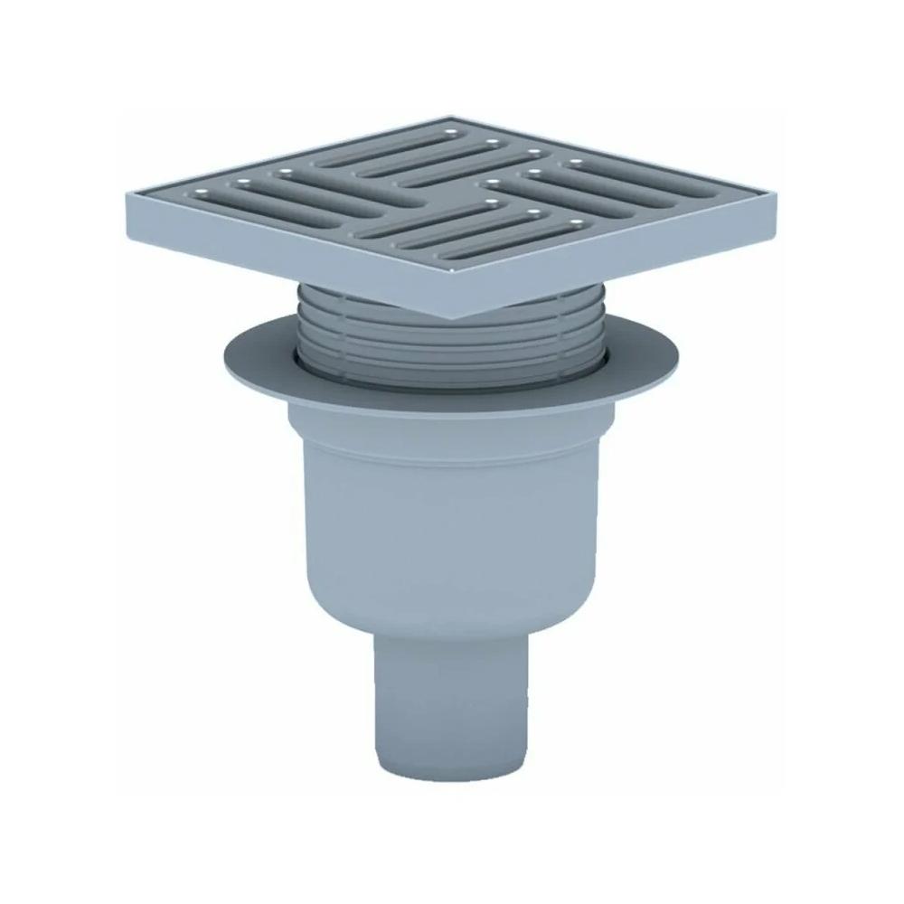 Трап Анипласт TА5712 вертикальный регулируемый с нержавеющей решеткой 15х15 см D 50 мм (323544)