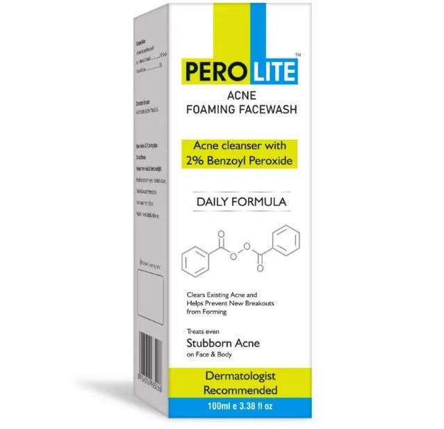 Пінка для вмивання проти акне Perolite Benzoyl Peroxide 2% Acne Foaming Face Wash 100 мл (PLBPAFFW2)