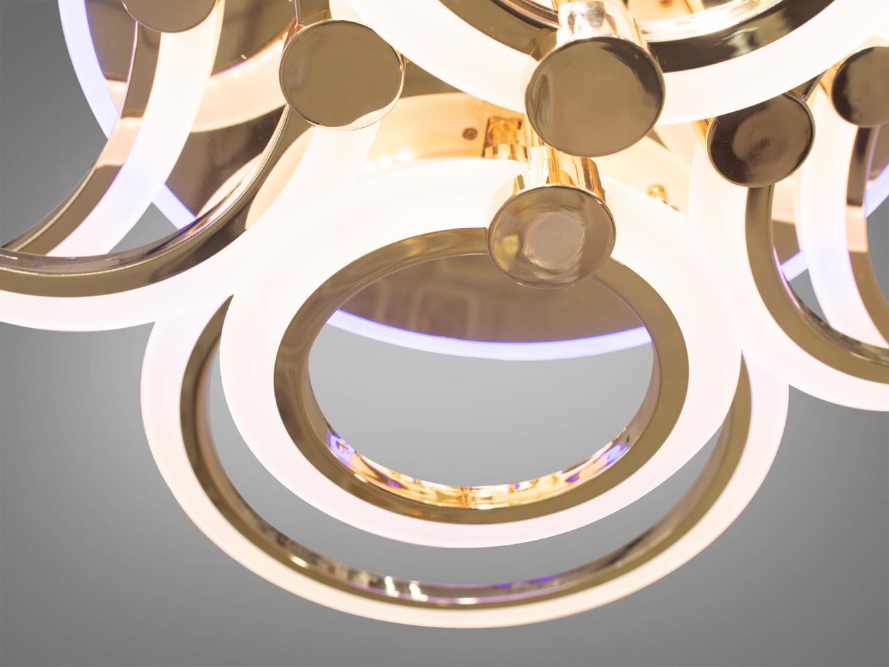 Люстра Led для большого зала A8022-8G-LS 200W на 29 м2 Золотой (1870246541) - фото 6