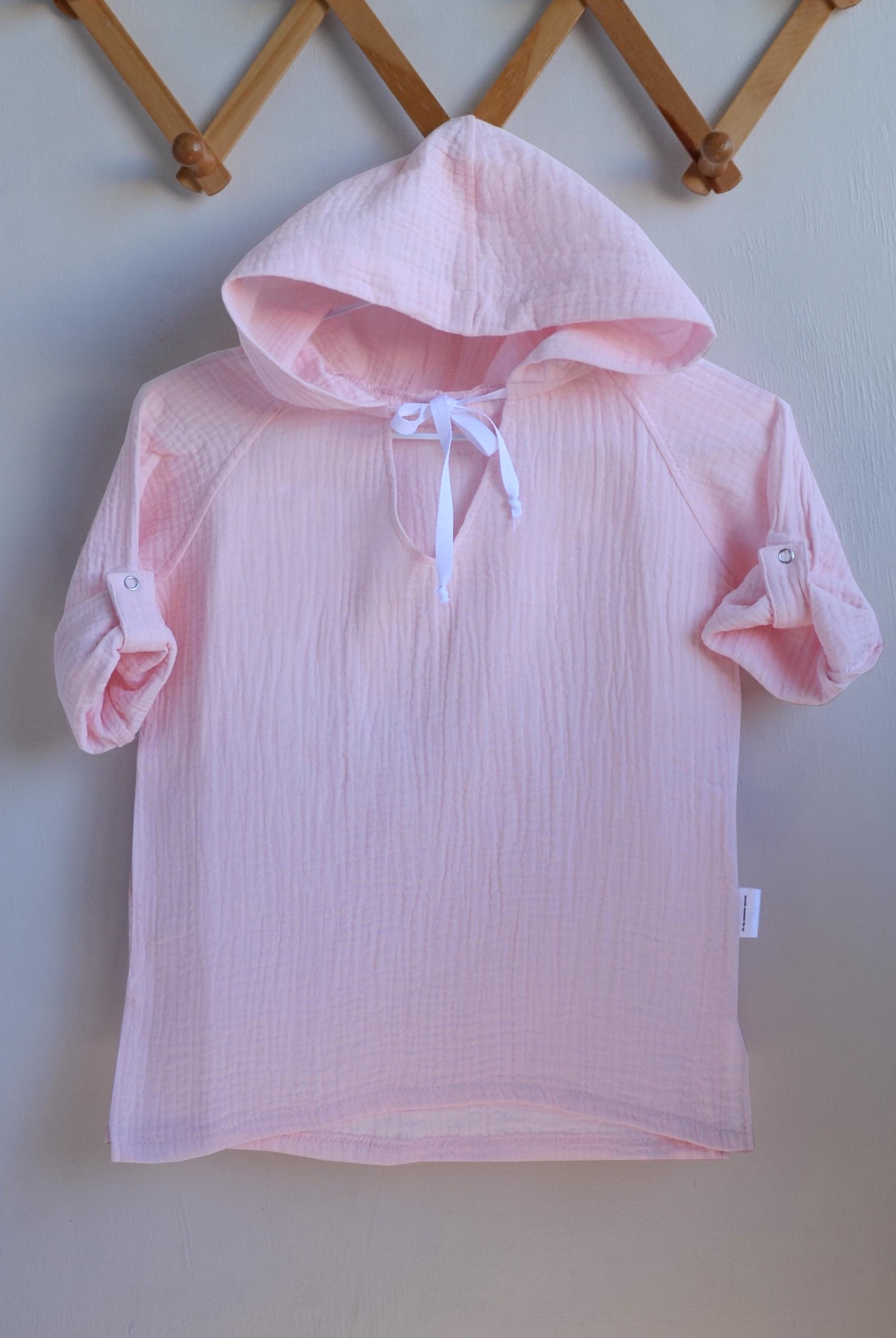 Детская муслиновая туника-рубашка Mwing 68 см-86 Розовый
